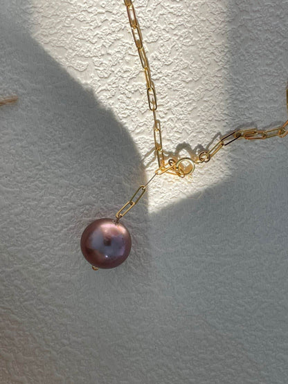“Violet Drop” Single Pearl Necklace - SOLIS