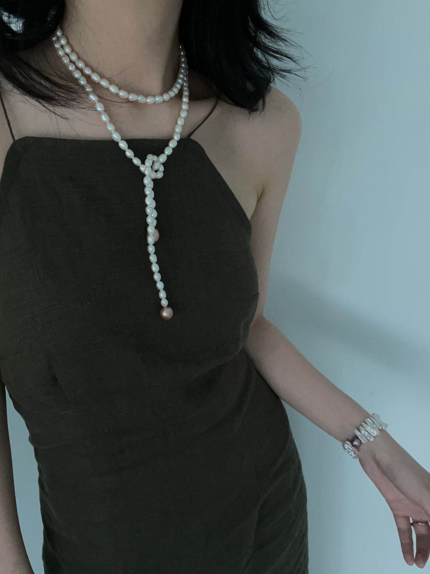 Candy Drop Long Pearl Necklace - SOLIS
