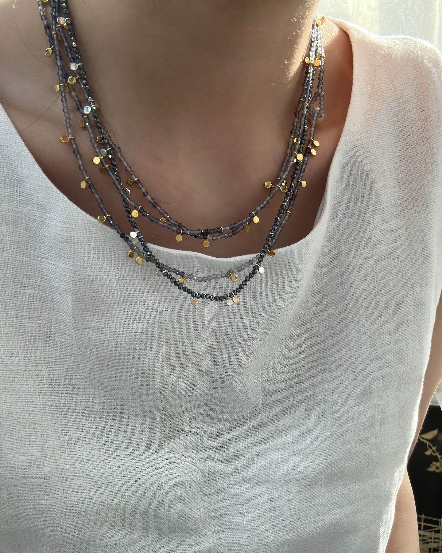 Blue Haze · Dual-Layer Crystal Necklace - SOLIS
