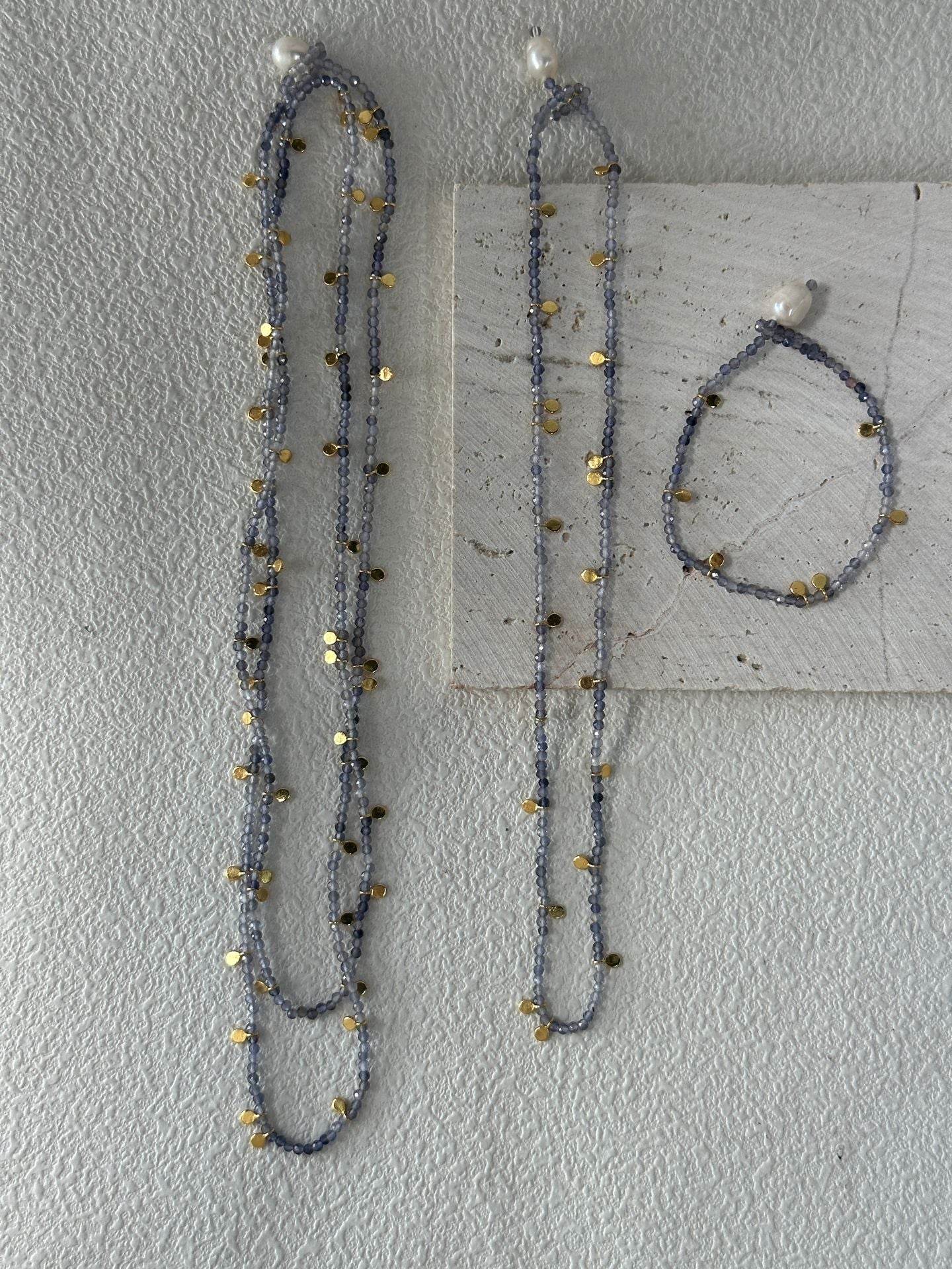 Blue Haze · Dual-Layer Crystal Necklace - SOLIS