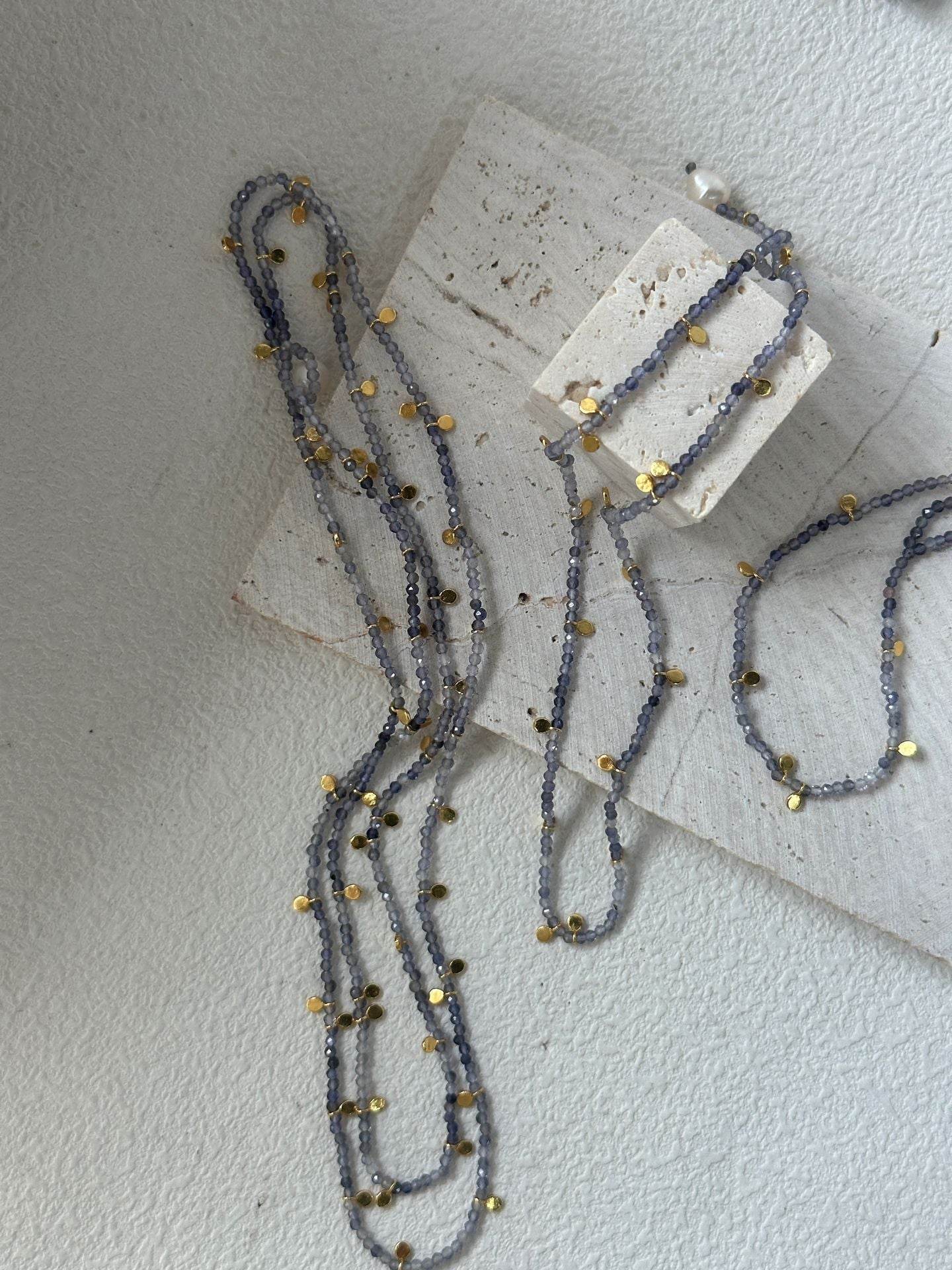 Blue Haze · Dual-Layer Crystal Necklace - SOLIS