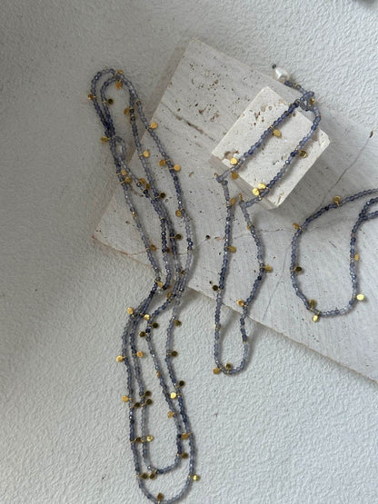 Blue Haze · Dual-Layer Crystal Necklace - SOLIS