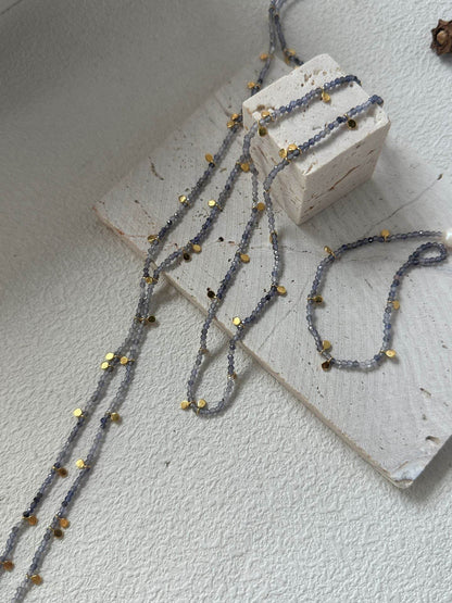 Blue Haze · Dual-Layer Crystal Necklace - SOLIS