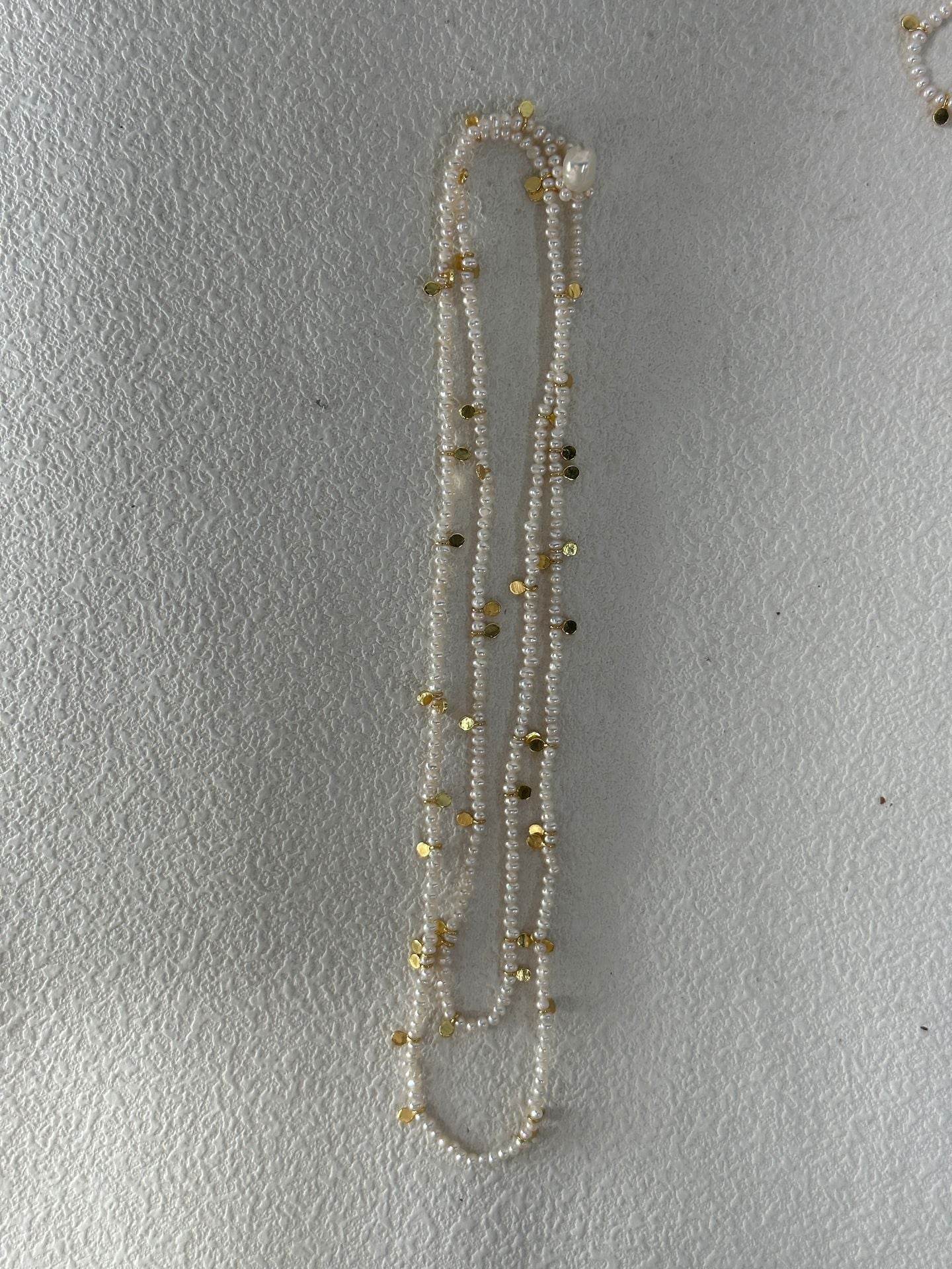 Floating Grace · Dual-Layer Pearl Chain Necklace - SOLIS