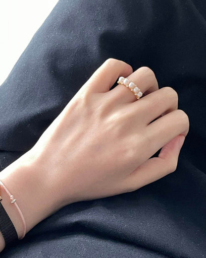 Row Diamond Pearl Ring - SOLIS