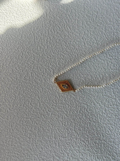 Greek Eye – Pearl Beaded Necklace - SOLIS