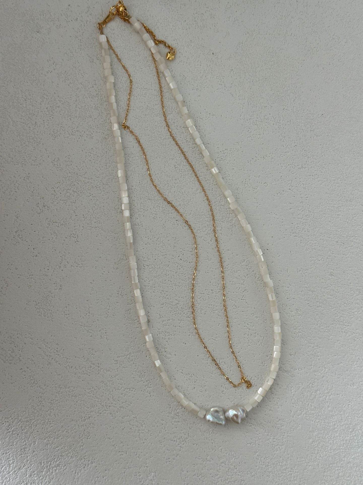 Sugar Shell · Layered Pearl Necklace - SOLIS