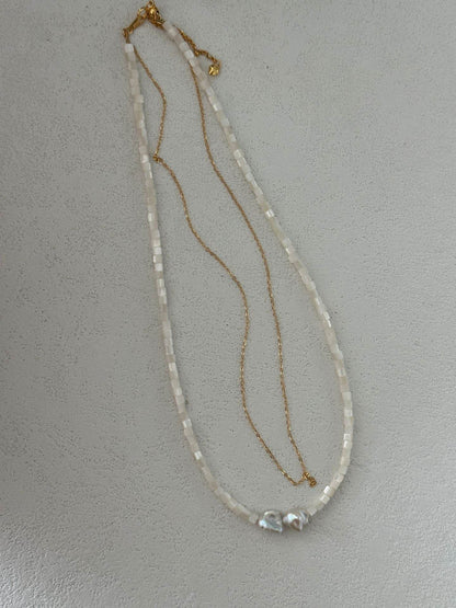 Sugar Shell · Layered Pearl Necklace - SOLIS