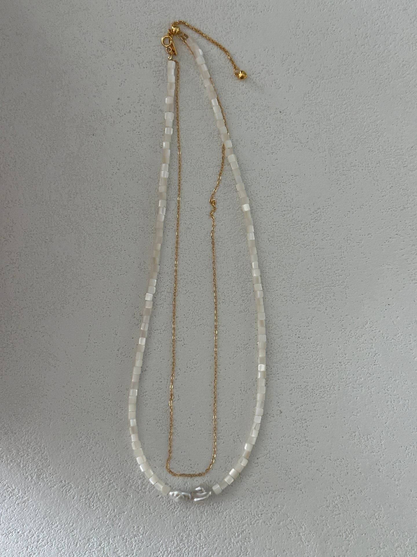 Sugar Shell · Layered Pearl Necklace - SOLIS