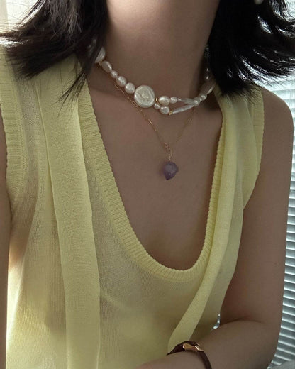 Celeste · Baroque Pearl Statement Necklace - SOLIS