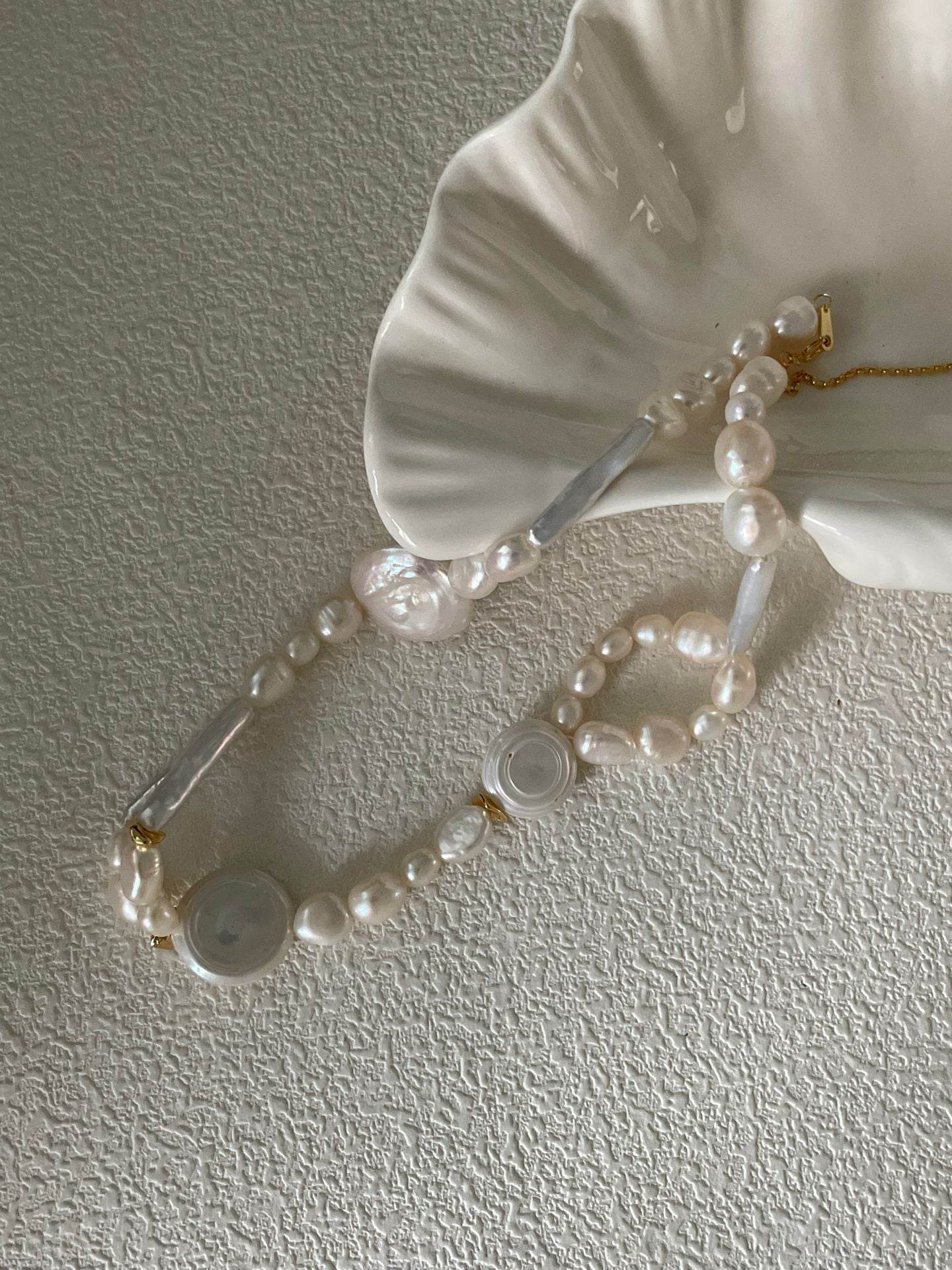 Celeste · Baroque Pearl Statement Necklace - SOLIS