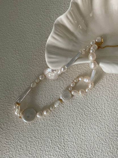 Celeste · Baroque Pearl Statement Necklace - SOLIS