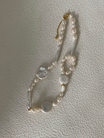 Celeste · Baroque Pearl Statement Necklace - SOLIS