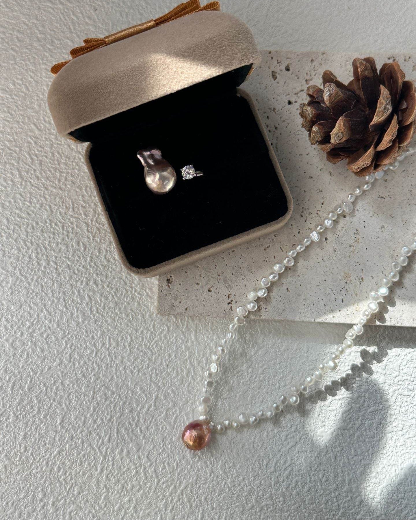 Fairycore Pearl Drop Necklace - SOLIS