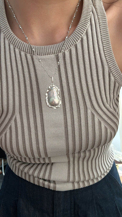 Private Treasures · Moonlight Baroque Pearl Pendant · One of a Kind - SOLIS