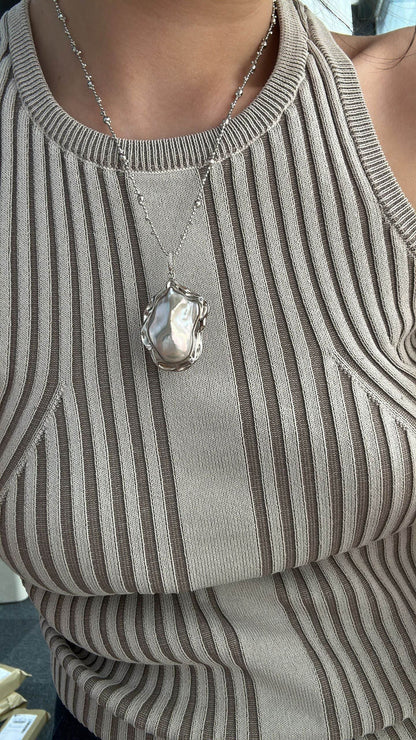 Private Treasures · Flame Baroque Pearl Pendant · One of a Kind - SOLIS