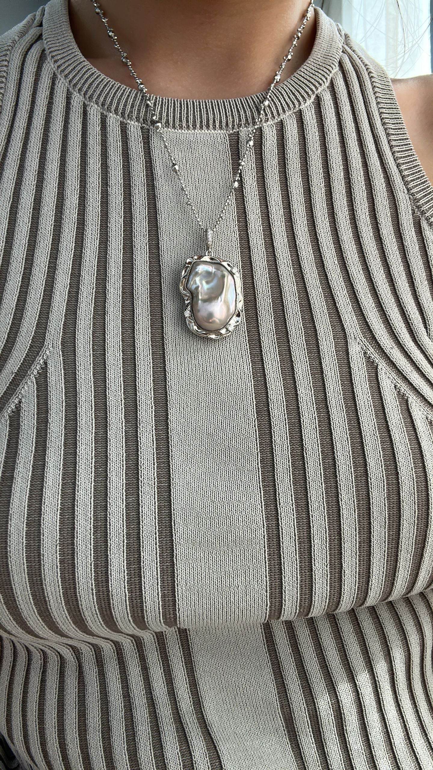 Private Treasures · Cloud Baroque Pearl Pendant · One of a Kind - SOLIS