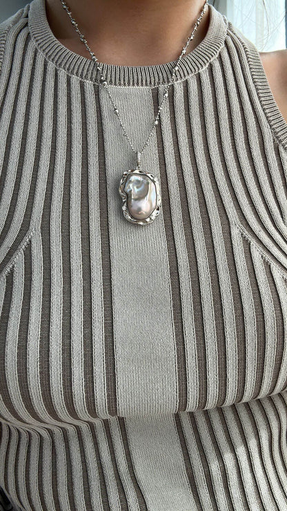Private Treasures · Cloud Baroque Pearl Pendant · One of a Kind - SOLIS