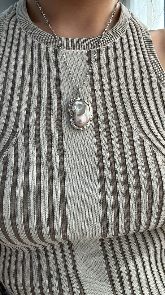 Private Treasures · Cloud Baroque Pearl Pendant · One of a Kind - SOLIS