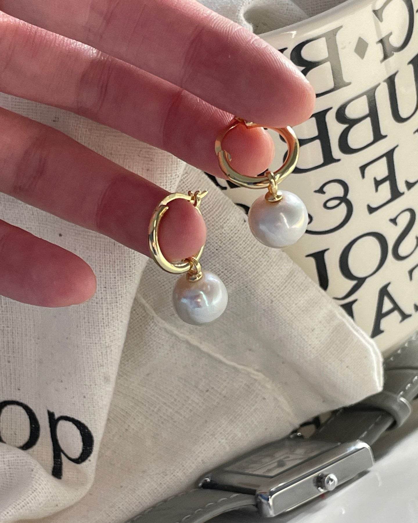 Crystal Baroque Pearl Drop Earrings - SOLIS