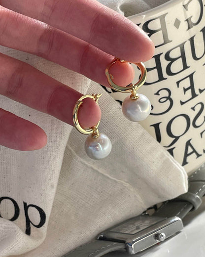 Crystal Baroque Pearl Drop Earrings - SOLIS