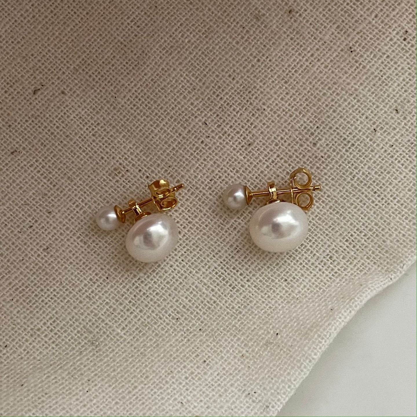 Double Pearl Earrings - SOLIS