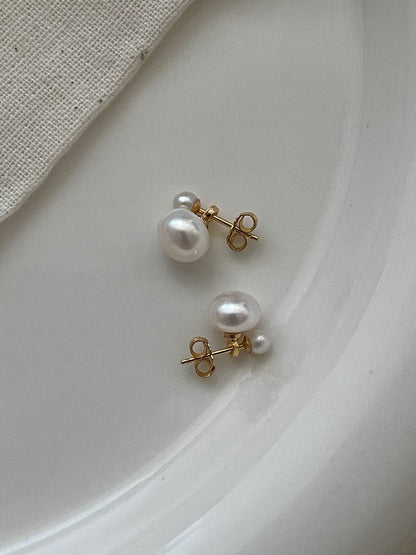 Double Pearl Earrings - SOLIS