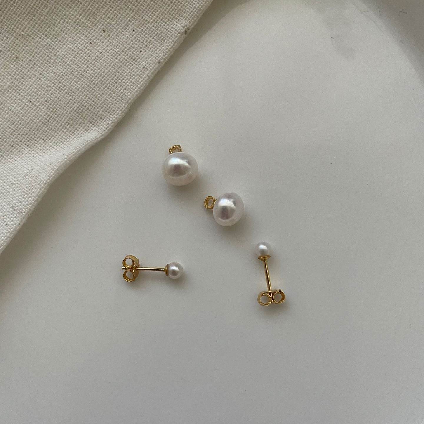 Double Pearl Earrings - SOLIS