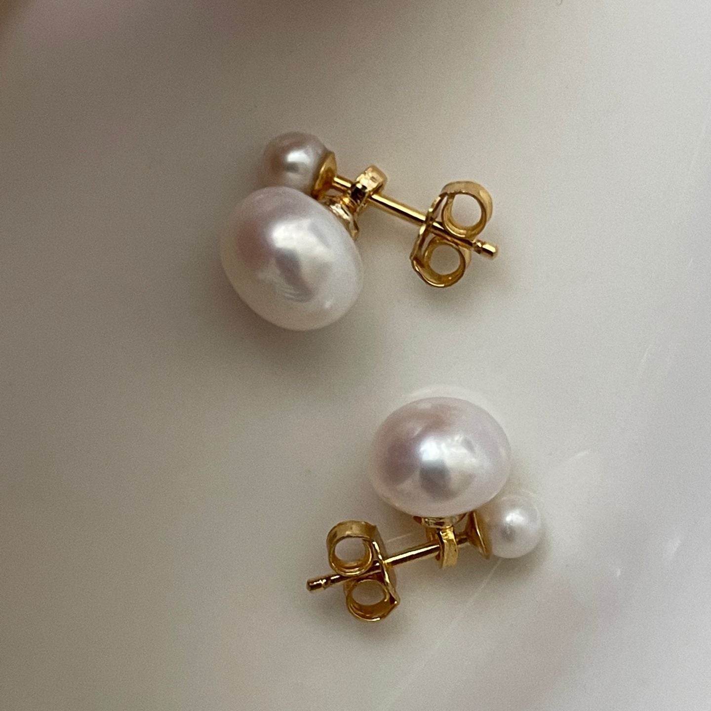 Double Pearl Earrings - SOLIS