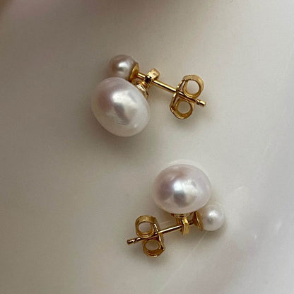 Double Pearl Earrings - SOLIS
