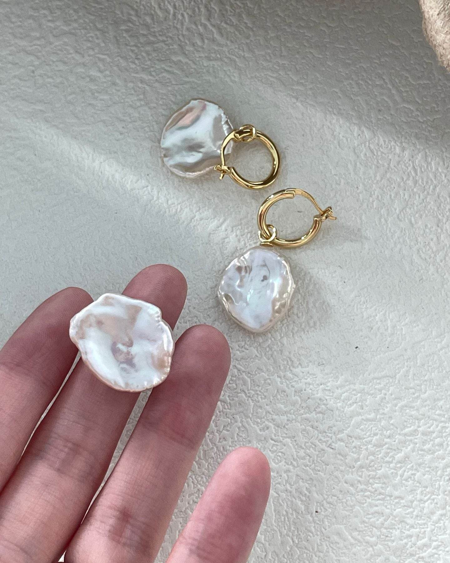 Bloom Form Originals - Pearl Hoops - SOLIS