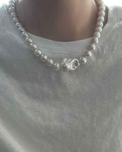 Baroque Freshwater Pearl Necklace (Sterling Silver)
