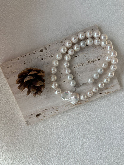 Baroque Freshwater Pearl Necklace (Sterling Silver)
