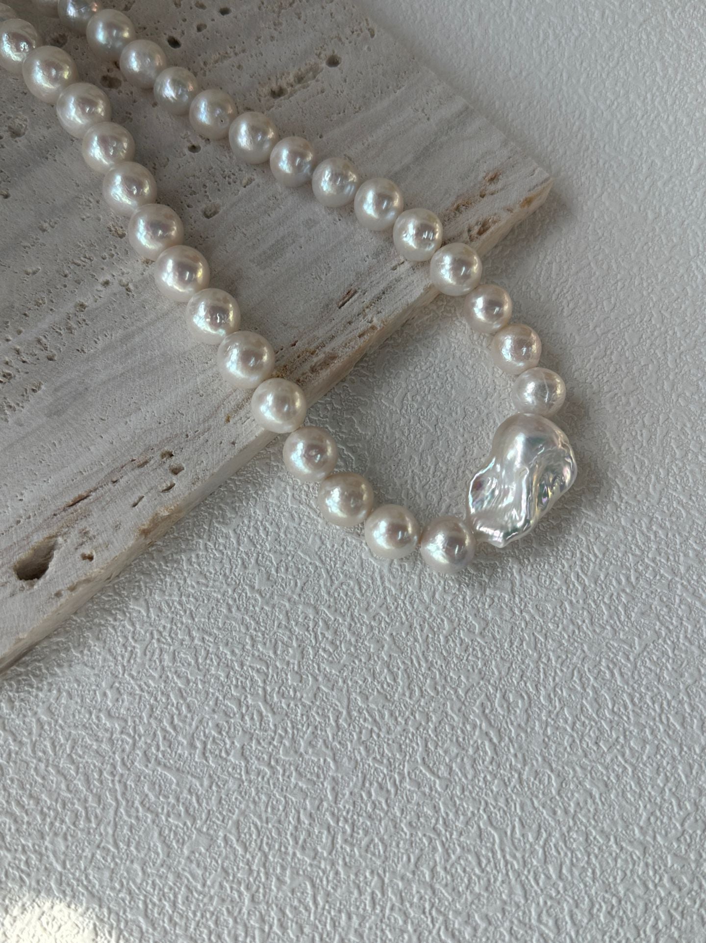 Baroque Freshwater Pearl Necklace (Sterling Silver)