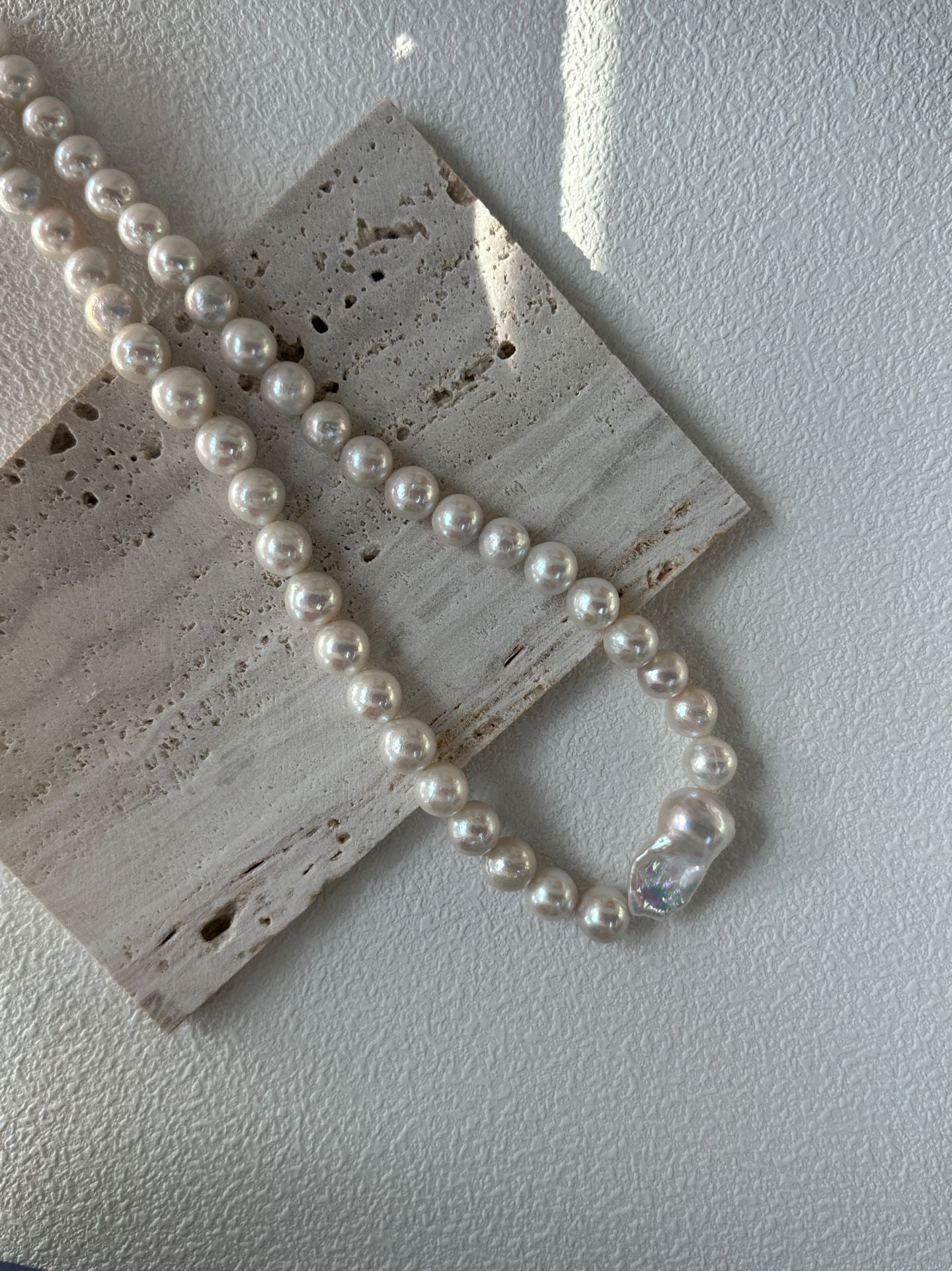 Baroque Freshwater Pearl Necklace (Sterling Silver)