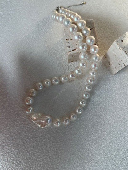 Baroque Freshwater Pearl Necklace (Sterling Silver)