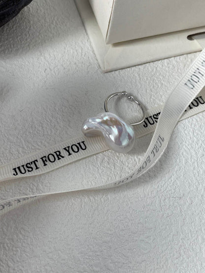 Baroque Freshwater Pearl Ring (Sterling Silver, Adjustable) - SOLIS