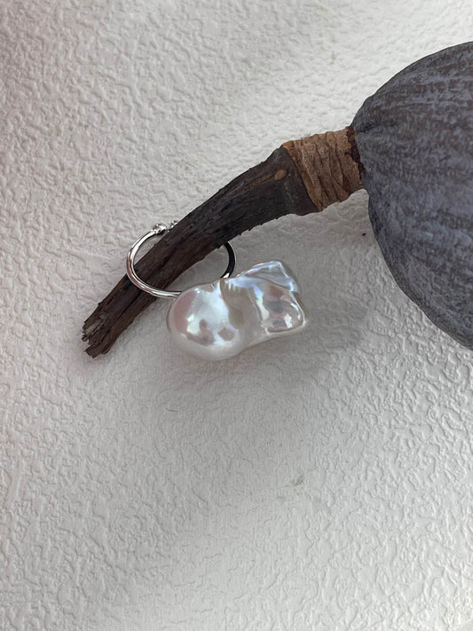 Baroque Freshwater Pearl Ring (Sterling Silver, Adjustable) - SOLIS