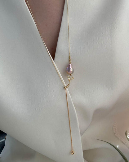 Baroque Golden Rose Necklace - SOLIS MOOD