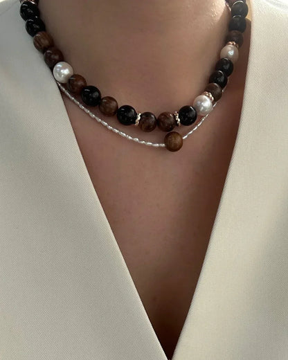 Huanghuali Mini Pearl Necklace - SOLIS MOOD