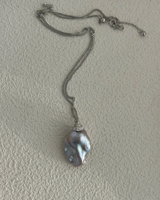 Grey Baroque Pearl Necklace - SOLIS MOOD