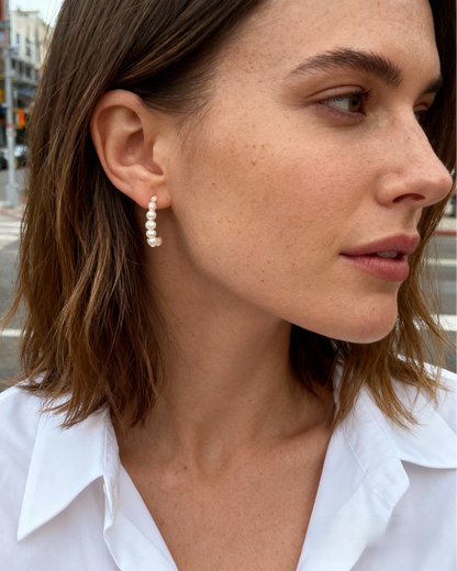 Mini Pearl Thread Earrings