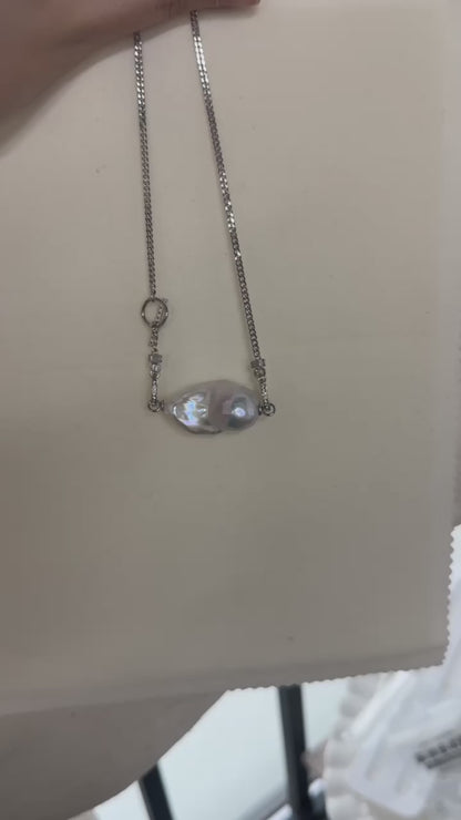 Private Treasures ·Aurora Blue Blood Baroque Cuban Necklace