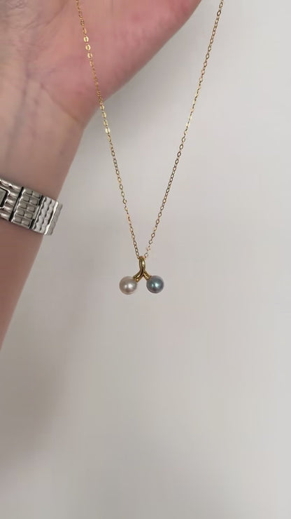 Cherry Duo – Pearl Necklace